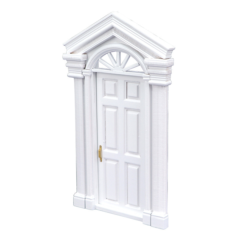 Porte d'elfe Miniature en bois, porte féerique, Mini maison, accessoires, jouet de jeu, pour enfants, meubles, Simulation Miniatures: Black