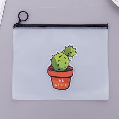Beibaobao Cactus frais Transparent gommage sac cosmétique voyage étui de maquillage dames maquillage organisateur pochette de rangement toilette femmes: one cactus