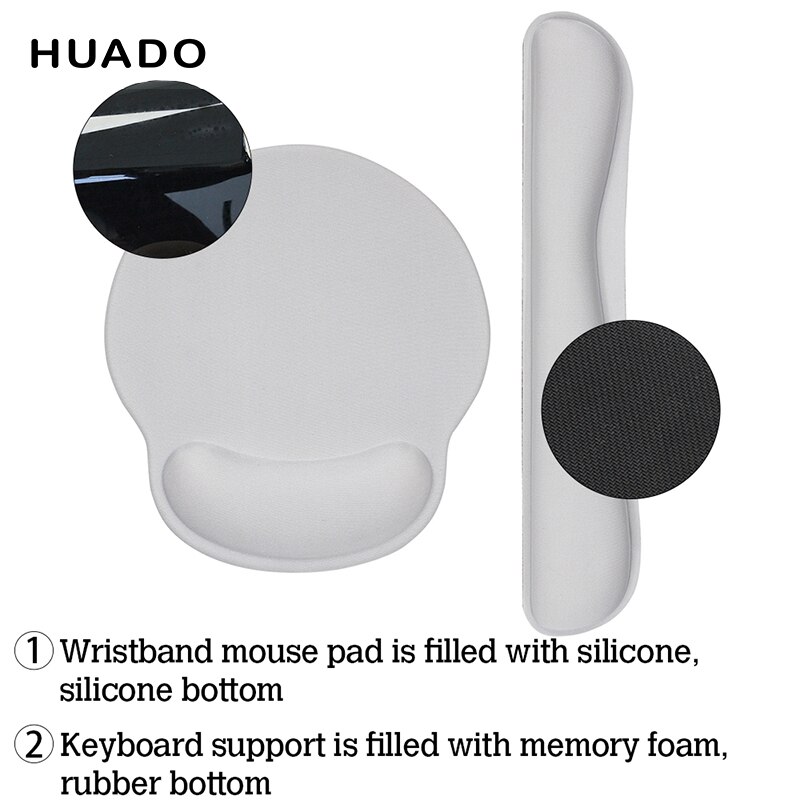 Ergonomie Mauspad aus Memory-Schaum mit Handgelenkauflage, Hand- und Handgelenk-Mauspad, rutschfeste Gummiunterseite