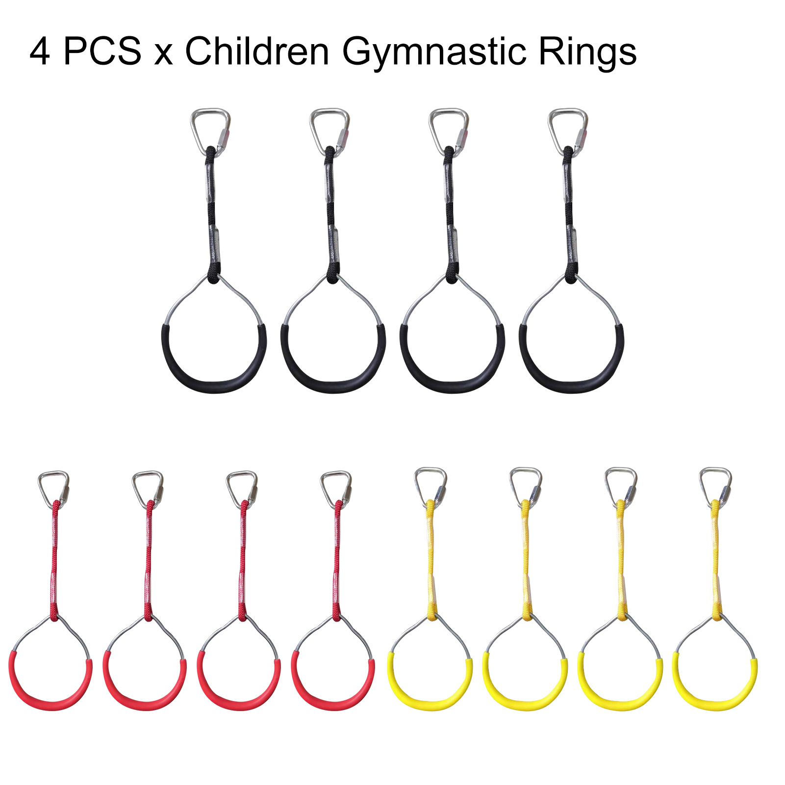 4pcs Indoor Swing Fitness Playground Portable Pull Up Easy Install Home Gym Children Gymnastic Ring Multipurpose Heavy Duty