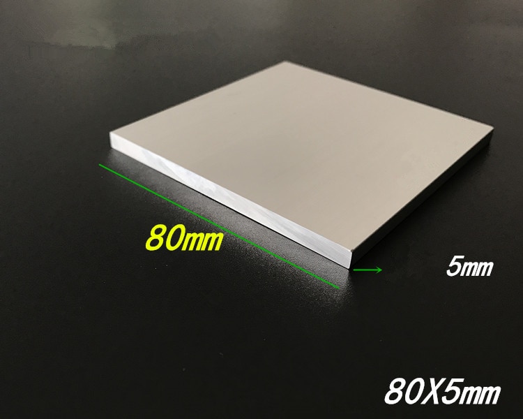 6063-T5 Aluminium plate 5mmx80mm length 80 115 mm aluminum alloy oxidation thickness 5mm