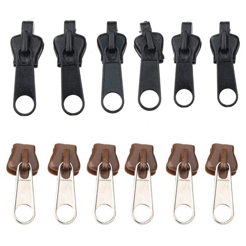 6Pcs/Set DIY Tools Universal Instant Fix Zipper Repair Kit Replacement Zip Slider Teeth Zippers For Sewing Clothes