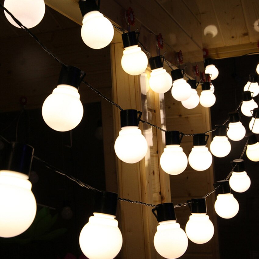 2.5m 5m 10m 5cm stor kugle led lyskæde udendørs julekugle balloner fe lys bryllupsfest år havekrans