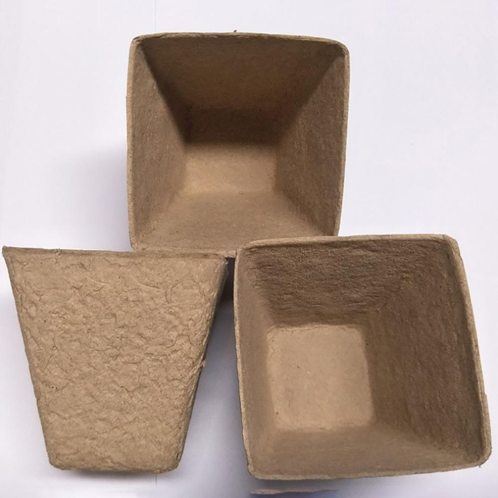 50pcs/set Seed Nursery Pots Square Plant Starter Peat Flower Vegetable Seedlings Nursery Cup Paper Planter Trays Garden Supplies: 8cm