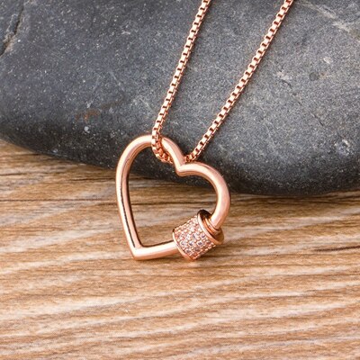 DIY Persönliche Schmuck Machen Lieferungen Hängen Anhänger Spirale Verschluss Schraube Verschluss Karabiner schloss Kette Halskette Schmuck: Rose Gold