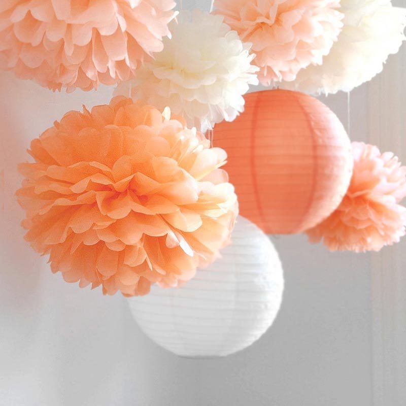 1pc 15cm Pompon Tissue Paper Pom Poms Flower Balls For Wedding Home Decoration Birthday Party Decor DIY Craft Paper Flower 62472