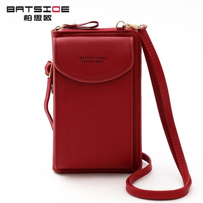 Foreveryoung Summer Large-capacity Large Mobile Phone Bag Small Fresh Messenger Multifunctional Ladies Wallet Single Shoulder: Burgundy