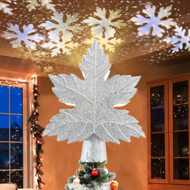 Kerstboom Projectie Lamp Sneeuwstorm Kerstboom Top Licht Led Boom Top Ster Projectie Lamp Kerstboom Decoratie