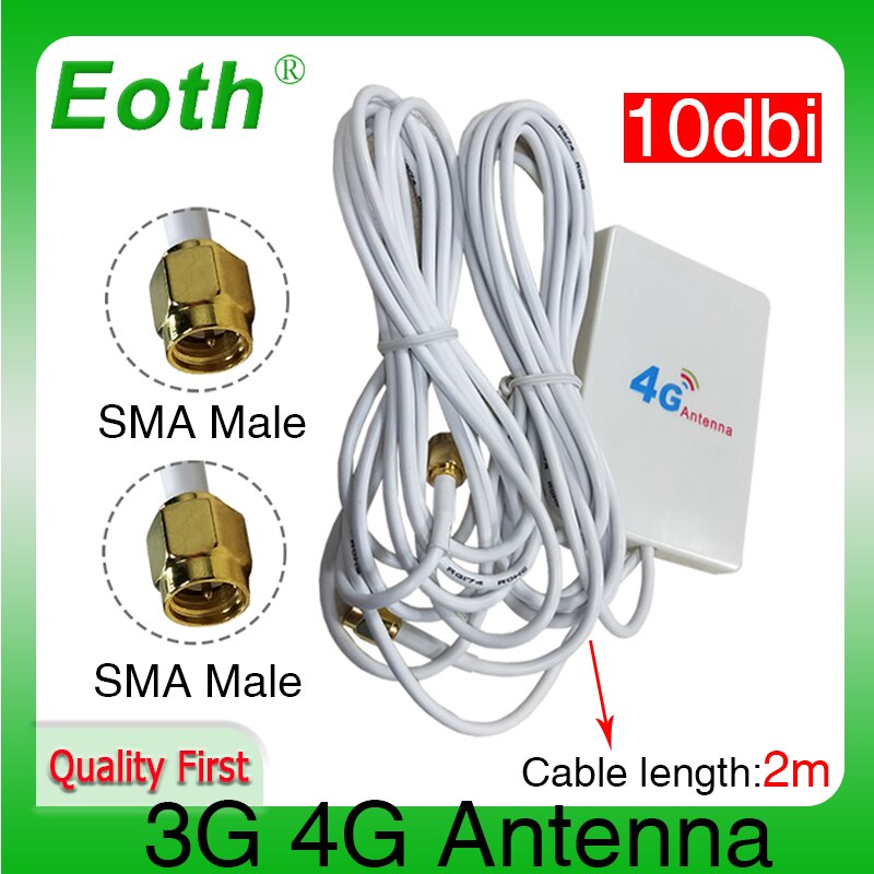 Eoth 3G 4G Lte Antenne 10dbi Sma Male Connector Plug Antenne Router Externe Repeater Draadloze Modem Antene