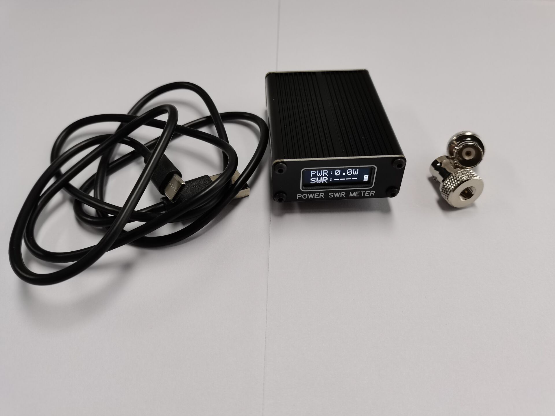 Open Source Mini QRP 1.6M-30Mhz SWR HF Short Wave Standing Wave Meter SWR Meter Power Meter + OLED + Battery Based on G8GYW