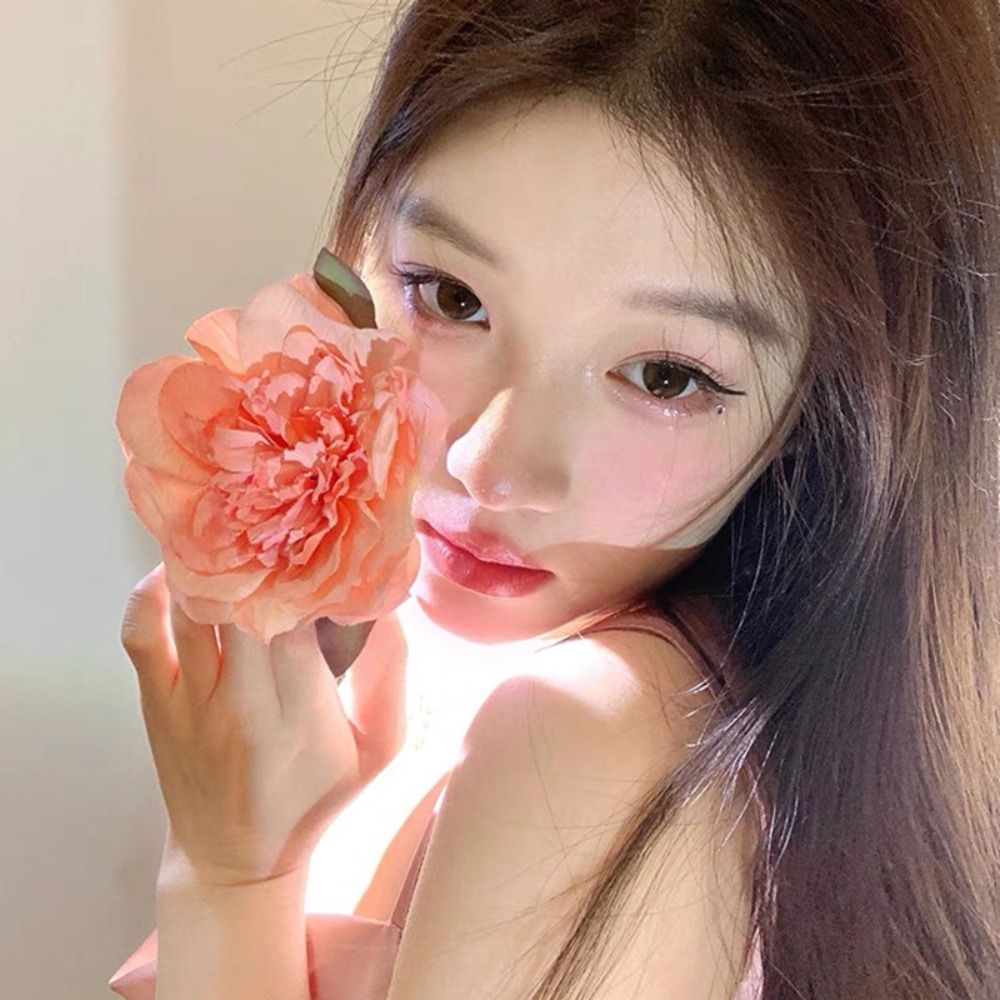 Söt blomma pion blomma hårspänne stora hårspännen håraccessoarer konstgjorda blommor hårnålar bohemiska sidohårspännen bröllop