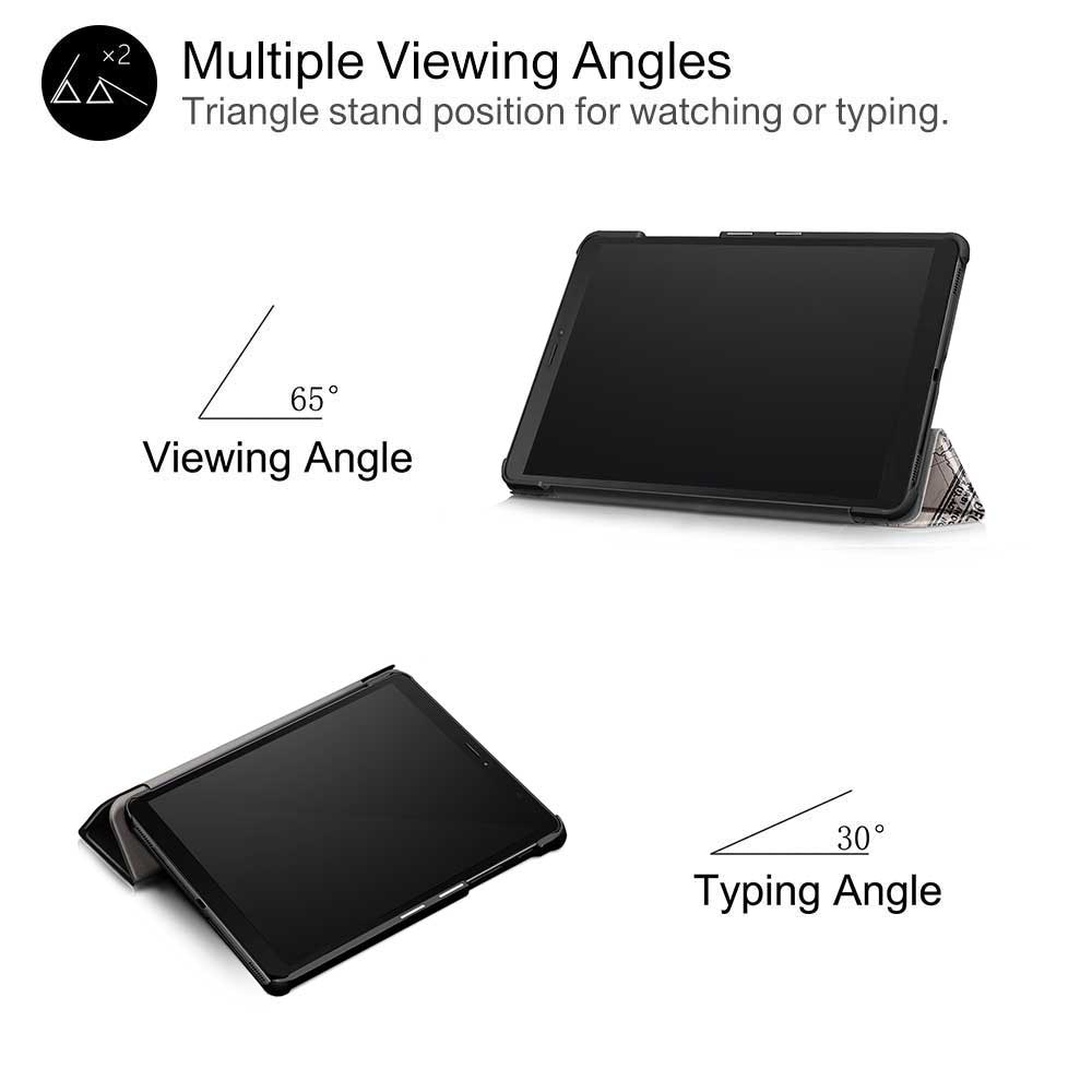 Til samsung galaxy tab  a 8.0 etui cover tablet sm -t290 sm-t295 sm-t297 ultra slim flip stativ magnetisk etui funda