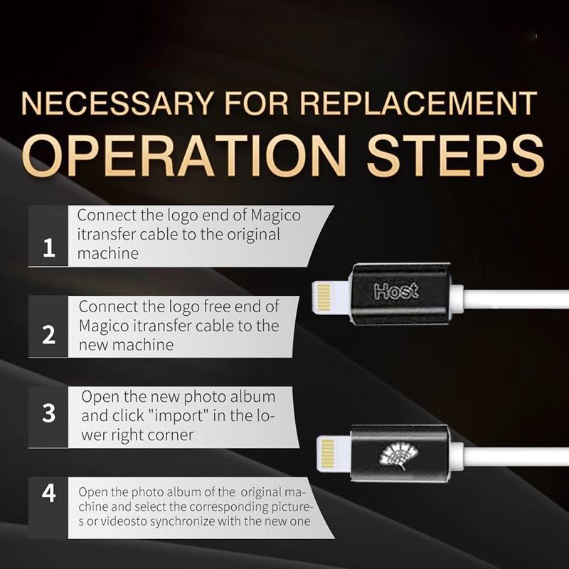 SAYTL iTransfer Lightning To Lightning OTG Cable Data Picture File Transfer Easy Copy For iPhone 6-12 Pro ipad IOS Device
