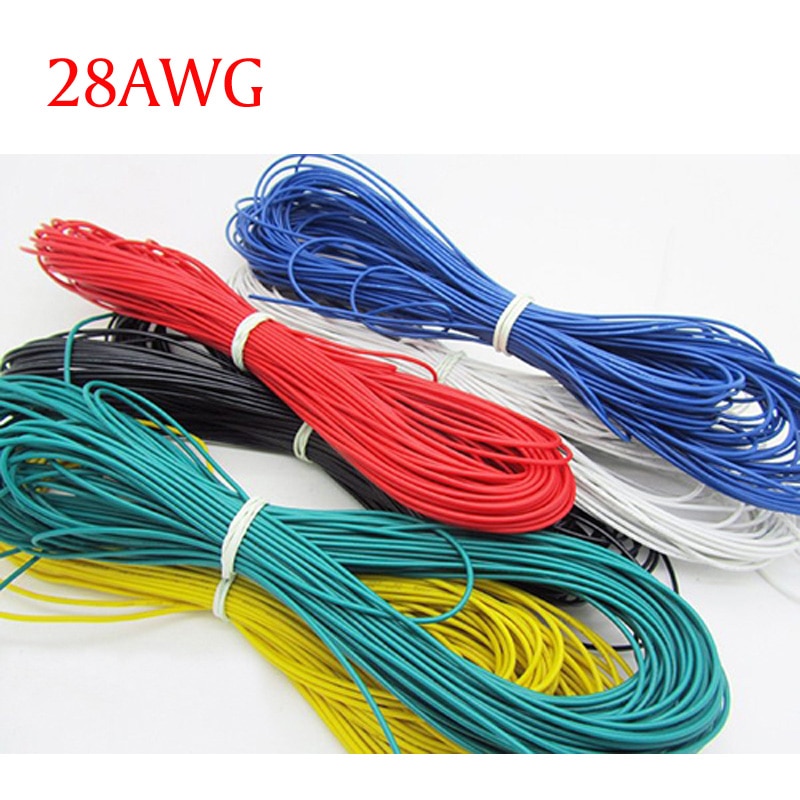 28 awg silikone wire awg 28 silikone kabel 28 awg sr ledere 19/0.08 28#  højtemperatur fortinnet kobber kabel