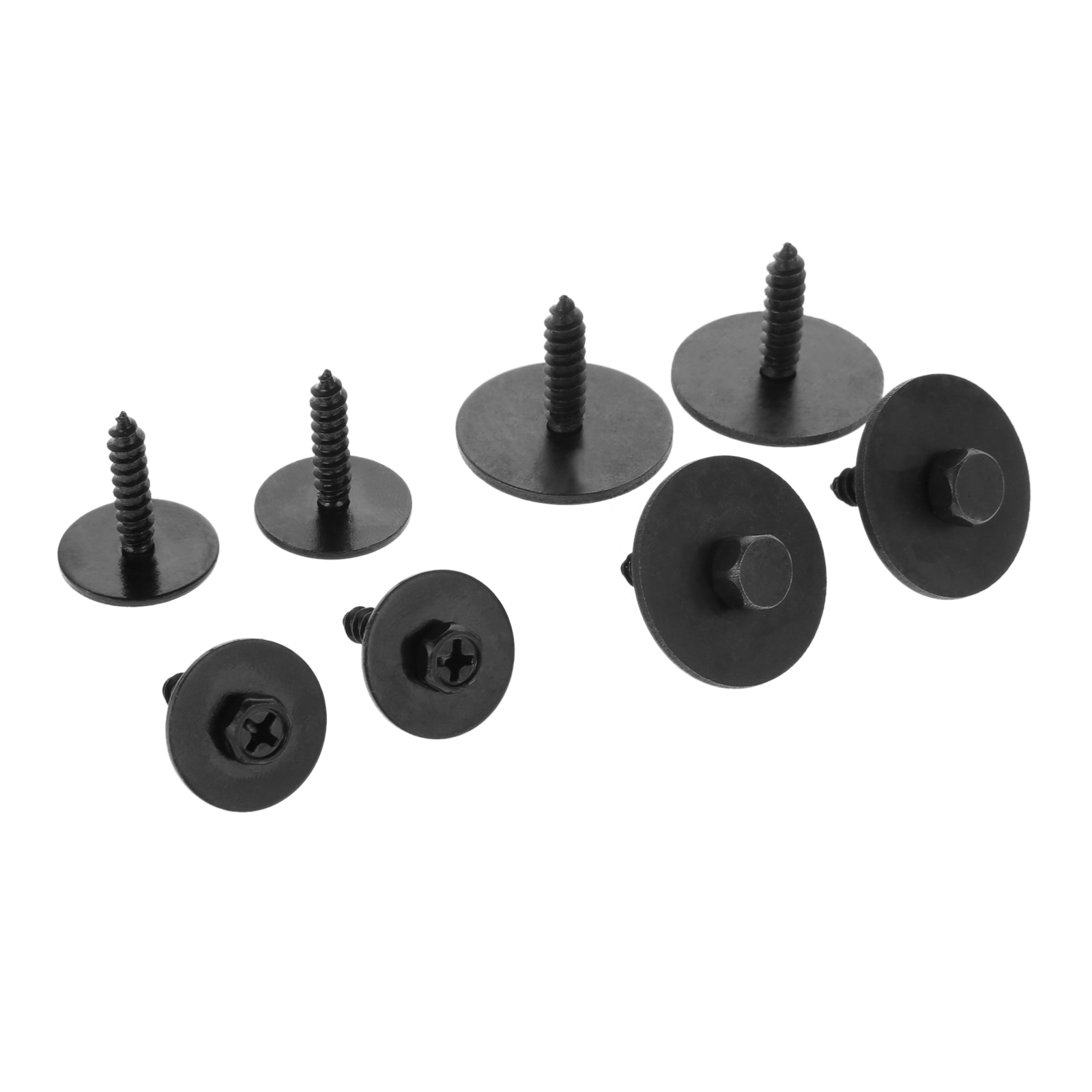 10Pcs for BMW 4mm 5mm Hex Screw Car Water Tank Bottom Shield Metal Screw Washers Front Bumper Side Skirts M5 Self-tapping Screws