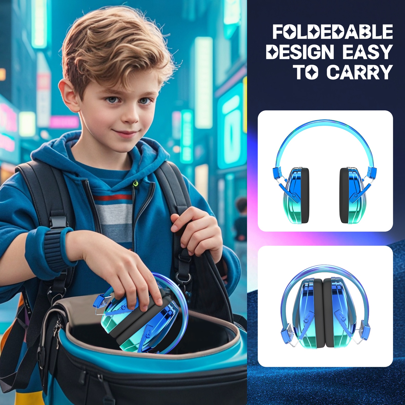 Auriculares con cancelación de ruido para niños, orejeras para niños, protección auditiva para niños, bebés, protectores auditivos con cancelación de ruido, para niños