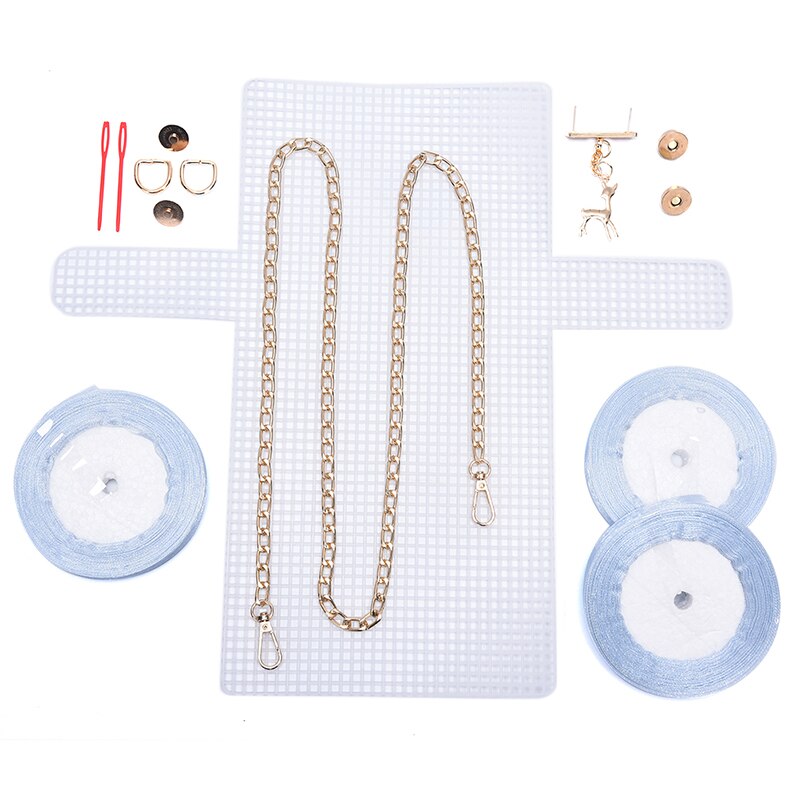 1 Sets Net Cover Gauze Woven Shoulder Bag Plastic Female Handmade DIY Handbag Bag Accessories
