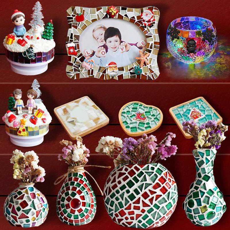 funkeln Kristall Mosaik Unregelmäßig Geformte Mosaik Steine DIY Stein Fragmente Gemischt Farbe Mosaik Handwerk Dekor