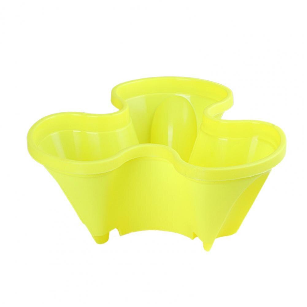 Stackable Flower Pot Non-slip Wide Application Plastic Sturdy Vertical Assorted Space-saving Planter Household Supplies: Yellow