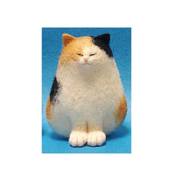 Novice Cat Wool Felt wool needlepoint kit wool felt needle felting decoration craft needlecraft: E