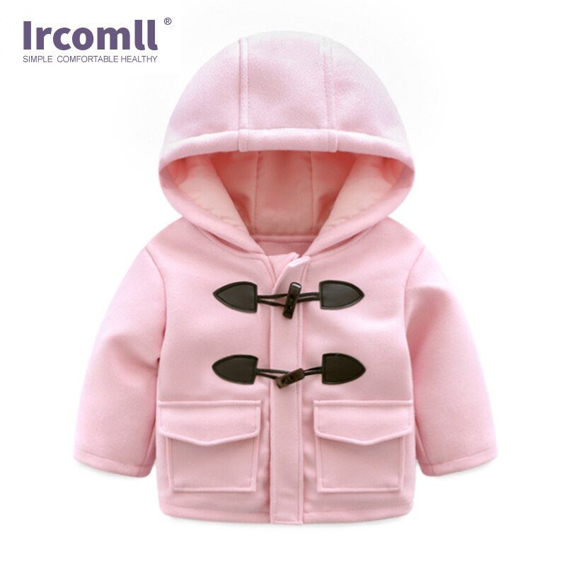 Ircomll Newborn Baby Girl Warm Jacket Cotton Hooded Fleece Soft Kids Clothes Girls Sweater Fur Coat