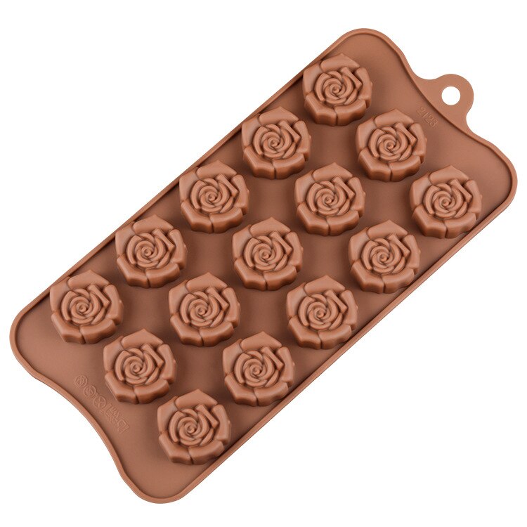 Silikolove utensilios para decoración de tortas con Fondant molde de silicona antiadherente Chocolate moldes pudín gelatina para hornear cocina Sugarcraft: 25 - 22x10.5x1.4cm