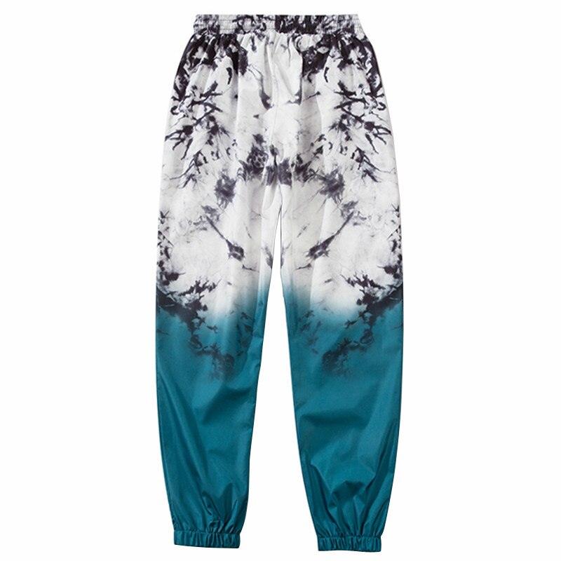 Hip hop joggerbukser mænd gradient farve streetwear harajuku print joggingbukser forår sommer tynde bløde haremsbukser herre