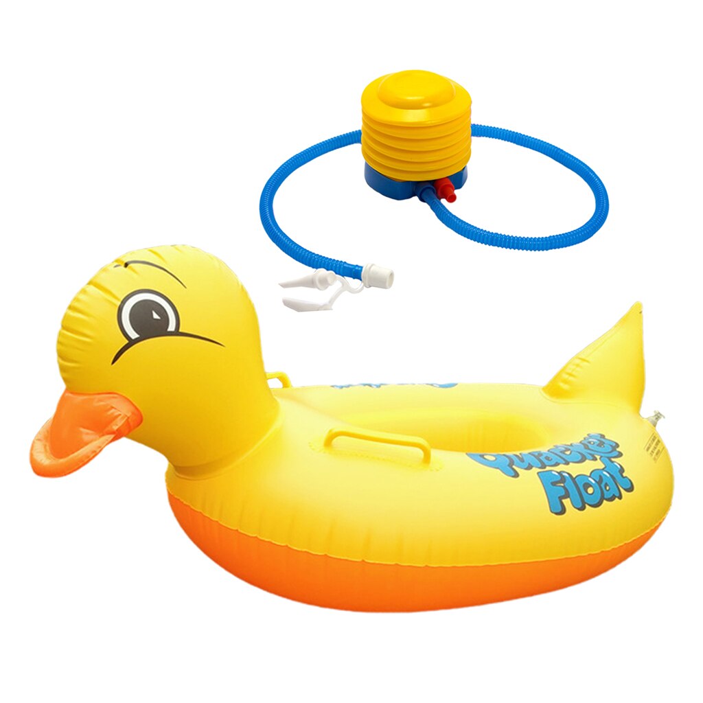 Baby Kids Duck Inflatable Swimming Ring Summer Swim Bed Floating Buoy Boat Chair