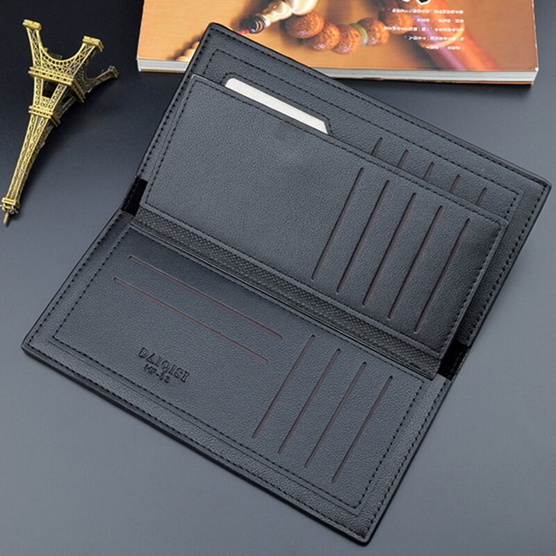 Heren portemonnee microfiber leer lange portemonnee carteira masculina hombre billeteras dunne porte heren portemonnees van leer