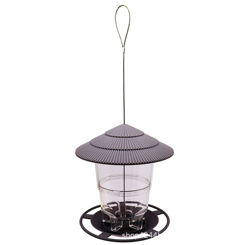 Comedero de semillas de pájaros salvajes colgante impermeable, herramienta de alimentación de aves, Paddock de jardín, decoración al aire libre, suministros para mascotas, vajilla, comedero para pájaros: Gris