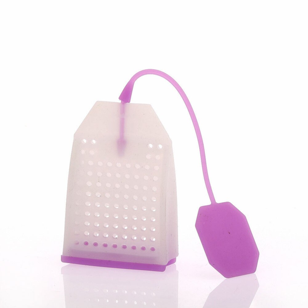 1Pcs Siliconen Theezeefje Bag Stijl Herbal Spice Zetgroep Filter Diffuser Keuken Koffie Thee Gereedschap Willekeurige Kleur