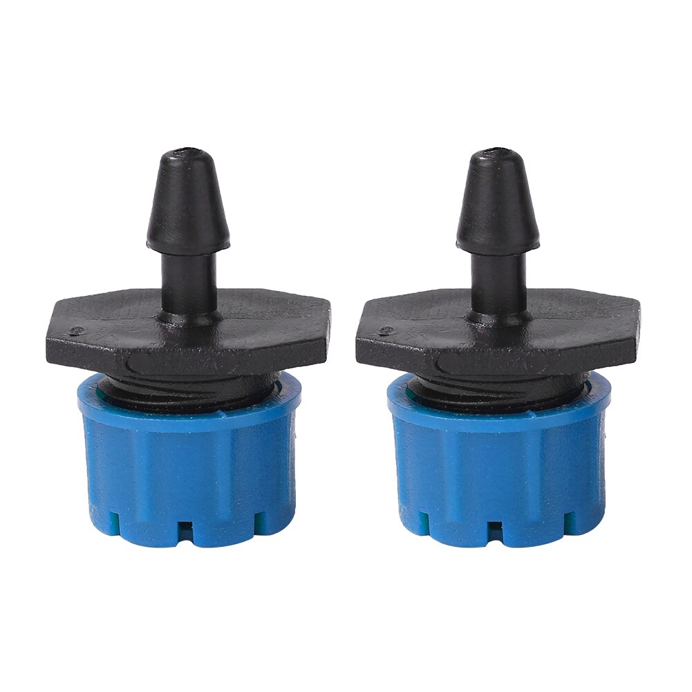 100 Pcs Micro Flow Dripper Drip Head Inch Adjustable Hose Garden Irrigation Misting Water Dropper Hose Drip Head Kit: Blue