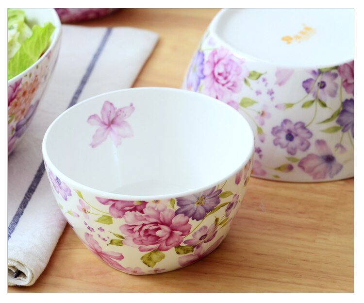 4.5 inch, fine bone china floral small rice bowl, ceramic japanese bowl, small bowl for spice, porcelain sauce container, mini