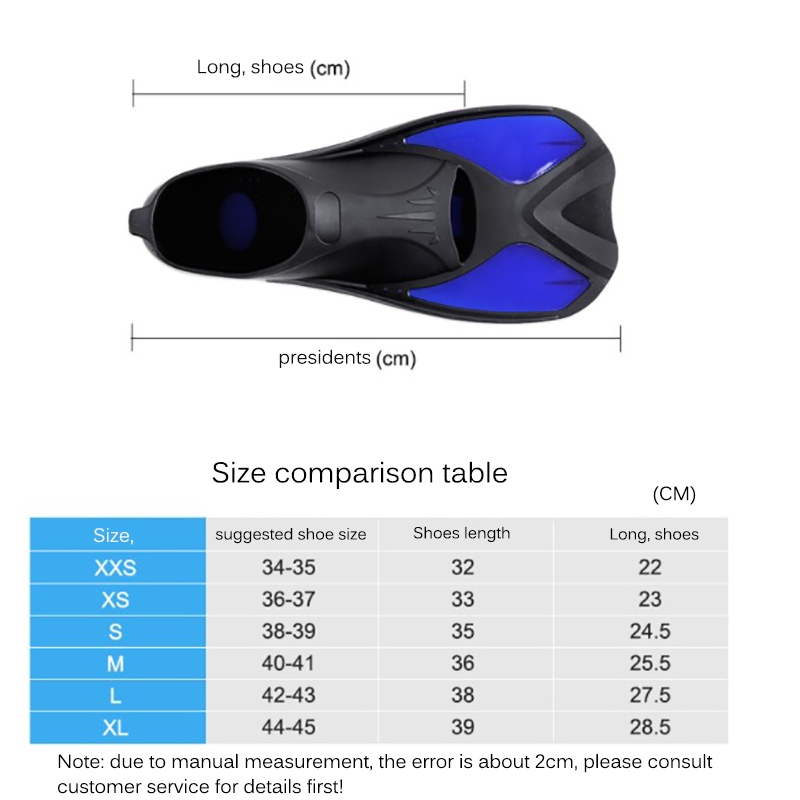 Universal Full Foot Short Fins Scuba Diving Swim Training Flippers XXS/XS/S/M/L/XL Kid Adult Swimming Fins Snorkeling Water Fin