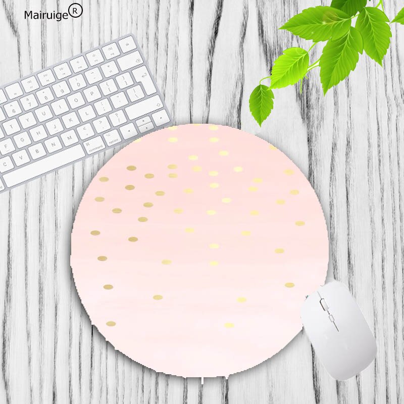 XGZ Top Modern Faux Gold Glitter Marble Mousepads Gamer Gaming Mouse Pads Round Mousepad Small Rubber 20X20CM Mouse Mat: 20X20CM9