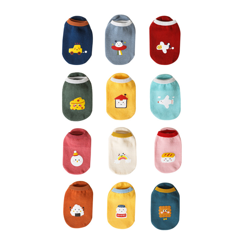 3Pairs/lot Summer Baby Boys Girls Socks Non-Slip Cotton Cartoon Pattern Casual Newborn Short Floor Socks Age For 0-24M 2022