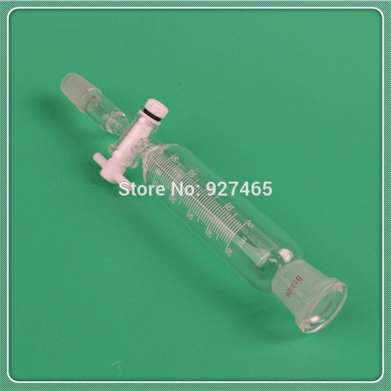 50ml Constant Pressure Funnel,Separatory Funnel Constant Pressure with PTFE stopcock and scale,19/26 joint