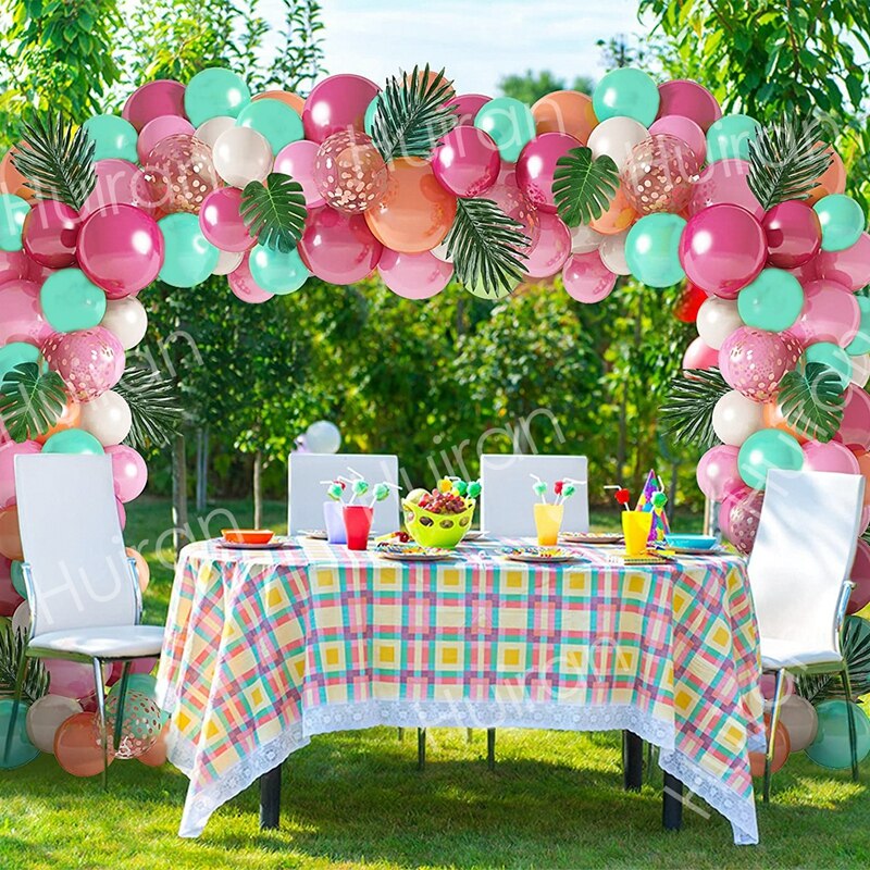 tropisch hawaiisch Ballon Girlande Bogen Bausatz Ballon Baby Dusche Konfetti Ballon Geburtstag Sommer Hawaii Party Dekor Hochzeit