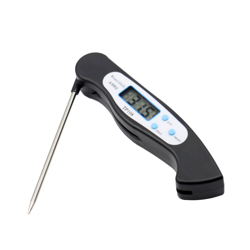 Termómetro Digital plegable para alimentos, herramienta para cocinar barbacoa, carne, tenedor de barbacoa, barbacoa, medidor de temperatura con batería TP108