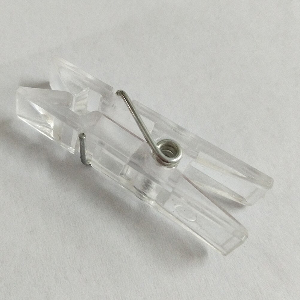 50pcs Spring Hanging Clips Clamps Plastic Clothes Line Clips Mini Paper Photos Clip Clothespins