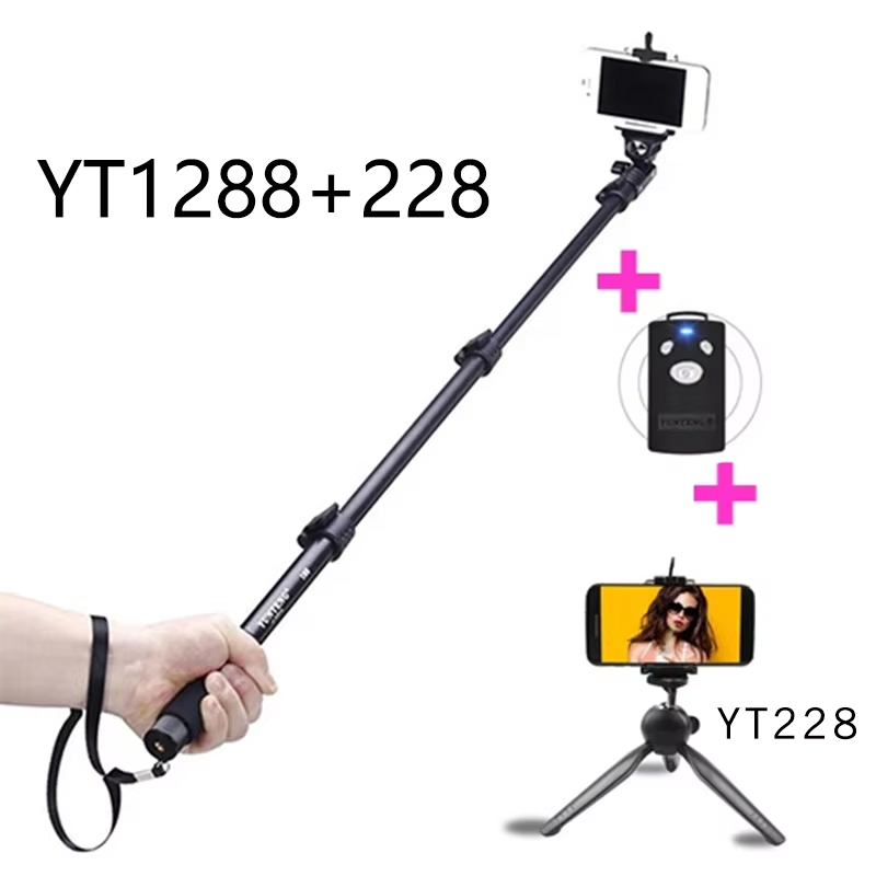 Yunteng 188 / YT228 Digitale SLR DSLR camera's Smartphone Mobiele Telefoons Draagbare Uitschuifbare Handheld Telescopische Monopod: groen