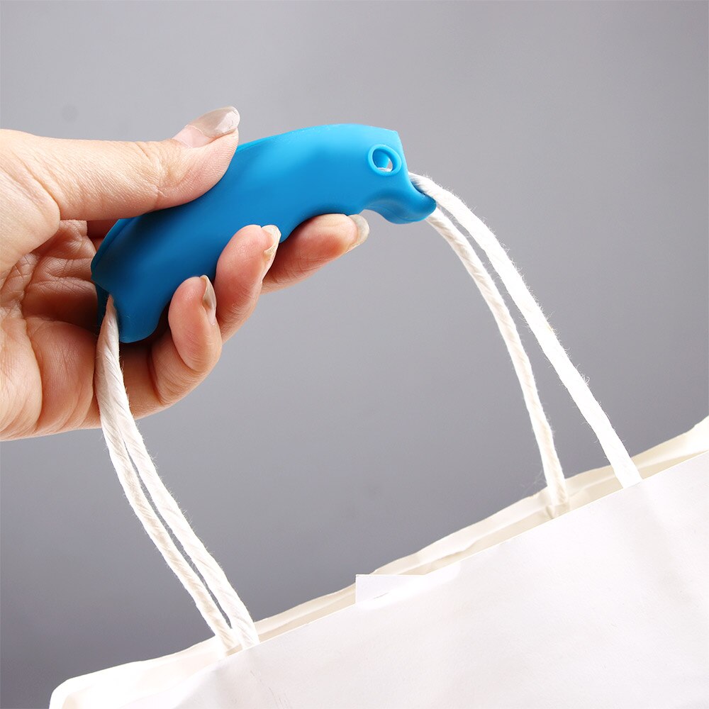 1 stk silikone omtale fad til indkøbspose for at beskytte hænder tur købmandsposeholder klip håndtag lås hjem værktøj