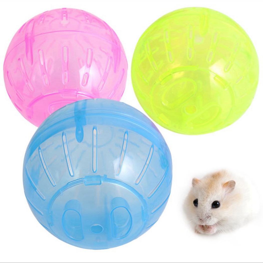 1PCS Random Color Hamster Ball Clear Plastic Safe Sturdy Hamster Exercise Ball Transparent Hamster Ball Toy for Small Pet: Default Title