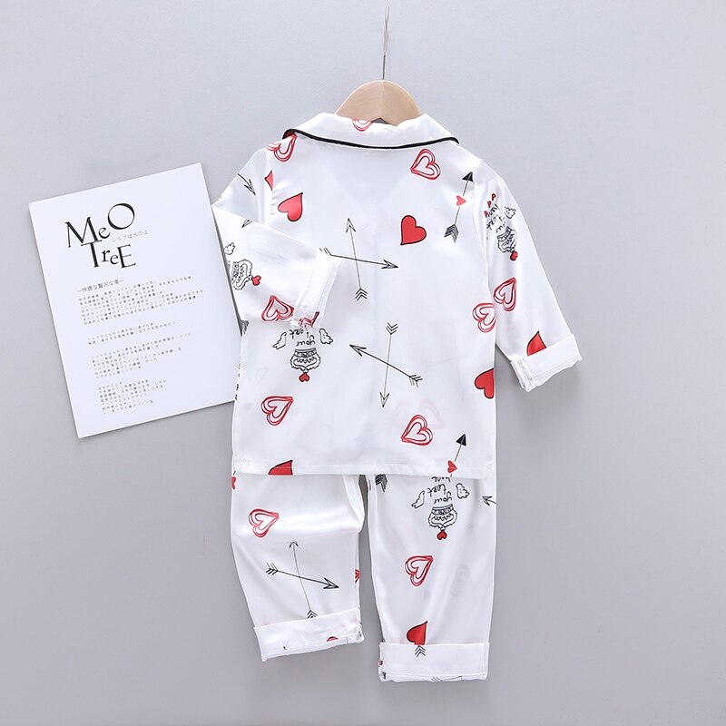 Pigiami per bambini pigiami per bambini set pigiami per bambini pigiami per bambini pigiami per bambini con stampa a freccia a cuore vestiti da notte in cotone