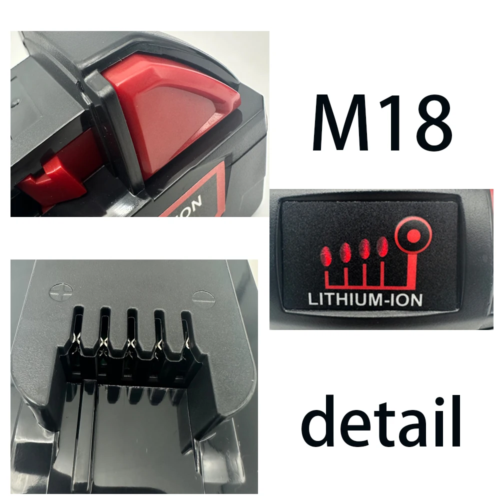 For Milwaukee M18 18V 12000mAh 18650 Lithium Replacement Battery For Milwaukee 48-11-1860 48-11-1850 48-11-1840 Battery