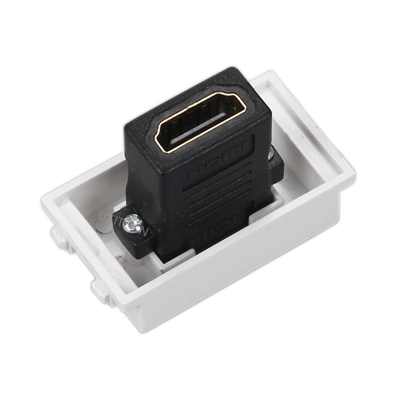Straight HDMI2.0 Female To Female Plug Socket 23x36mm Slot Connector Passthrough HDMI-Compatible Module For Wall Face Plate