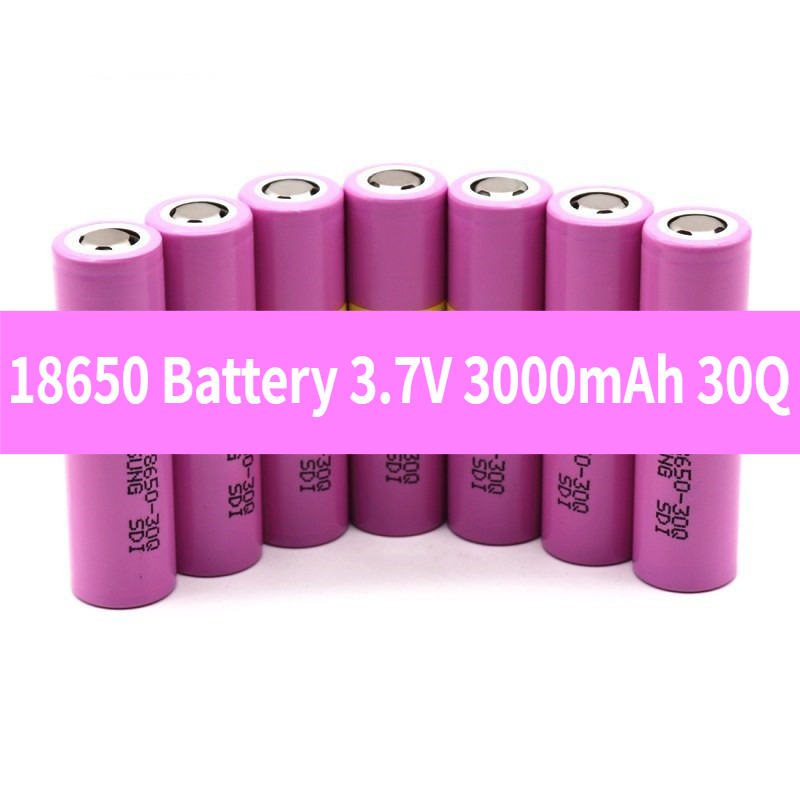 18650 Battery 3.7V 3000mAh 30Q 18650 Rechargeable Battery High-current for Flashlight Batteries for 18650 Battery