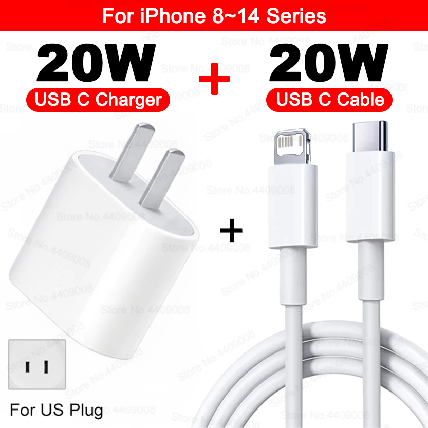 35w usb c oplader til apple iphone 12 13 11 14 pro max 15  xs 8 plus hurtigopladning  pd 20w usb 14 c kabel til iphone oplader: Br