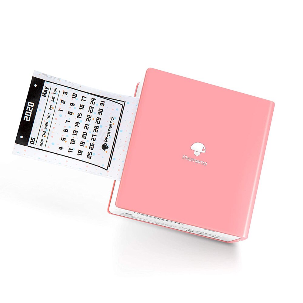 Phomemo M02 Portable Label Printer Mini Bluetooth Thermal Photo Printer for Learning Assistance, Study Notes, Journal Fun: Pink Printer