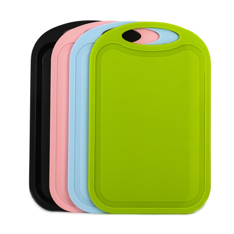 AFBC Plastic Chopping Block Meat Vegetable Cutting Board Non-Slip Anti Overflow With Hang Hole Chopping Board Pink